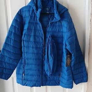 St. John's Bay Vibrant Blue  Women Puffer Jacket